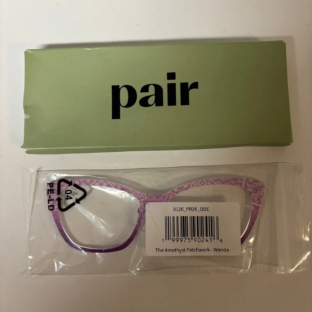 Pair Eyewear The Amethyst Patchwork Wanda Top Frame Purple Paisley 0126_PR26_ODC